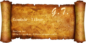 Gombár Tibor névjegykártya
