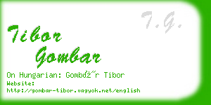 tibor gombar business card